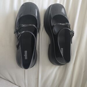 Melissa Women's Glossy Black Mary Jane Flats